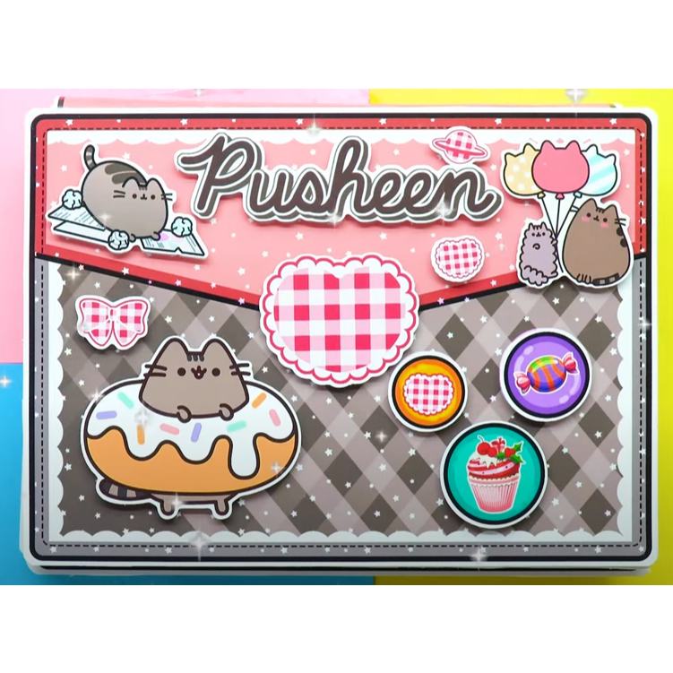Pusheen Cat Quiet Book - Bussy Book Paper Dolls House mainan edukasi anak bongkar pasang