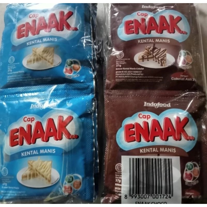 

Susu Kental Manis Cap ENAAK Sachet 37 gram isi 6 Sachet