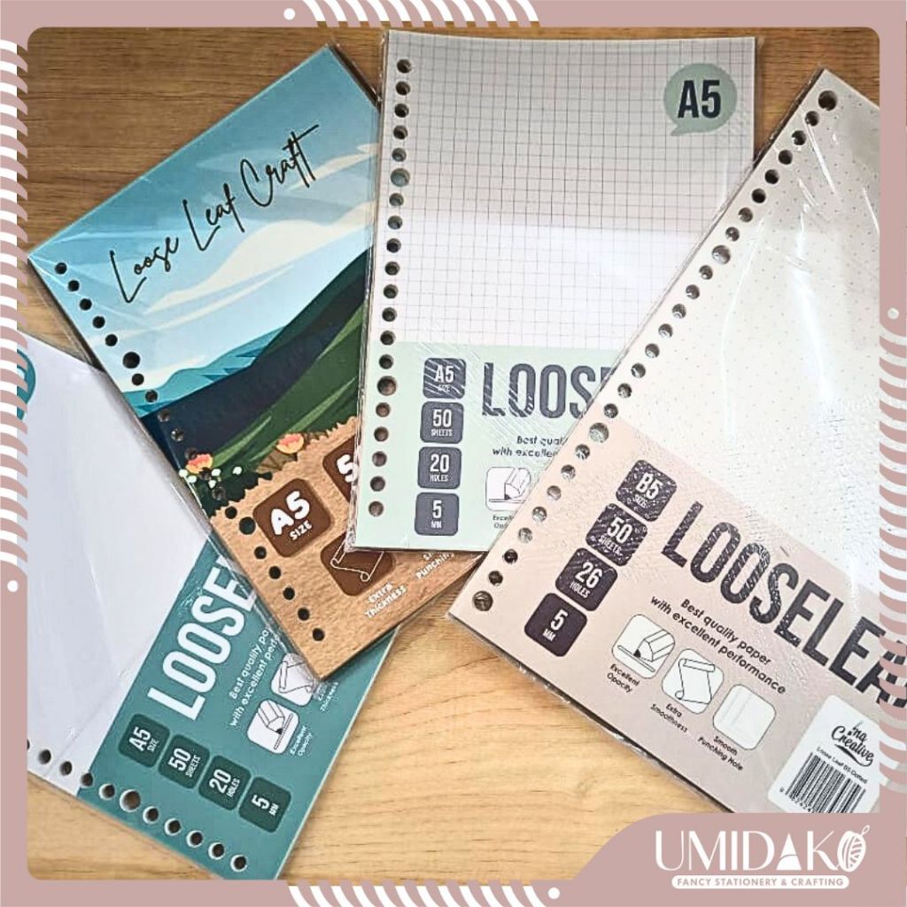 

[UMIDAKO] LOOSE LEAF INA CREATIVE A5 B5 DOT CRAFT POLOS GIRD