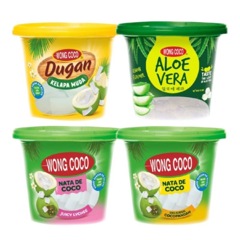 

Wong Coco Nata De Coco 1kg Sari Kelapa Muda Cocopandan Leci Dugan Aloe vera