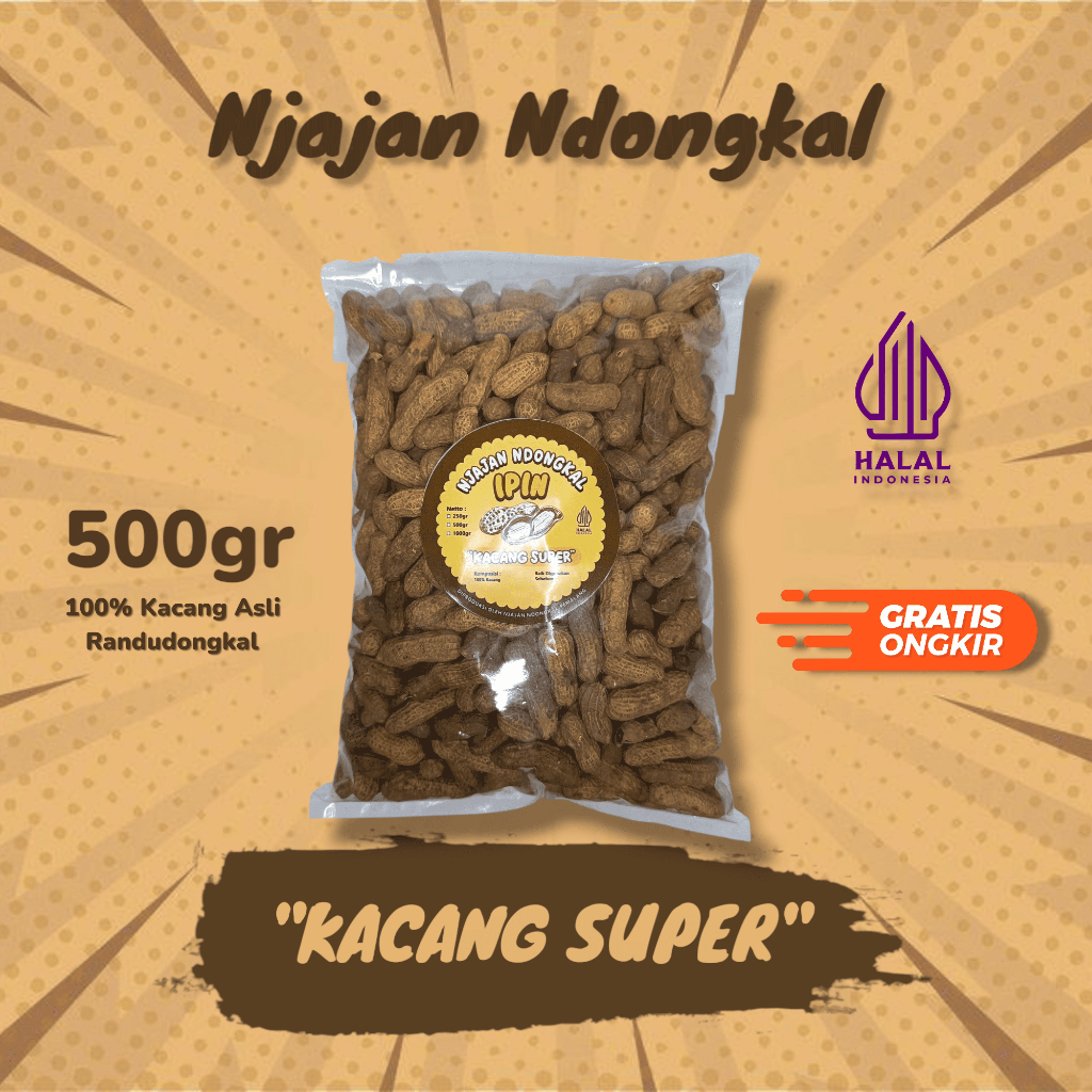 

KACANG SUPER" Asli Ndongkal - 500gr