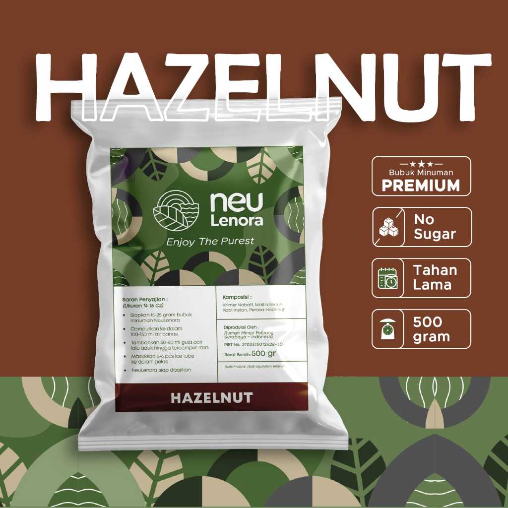 

Neulenora Bubuk Minuman HAZELNUT Plain 500gram