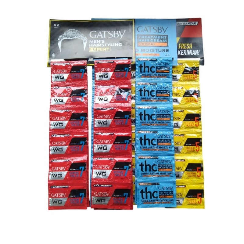 Gatsby Sachet - Gatsby Renceng - Minyak Rambut (1 Pack Isi 24 Pcs)