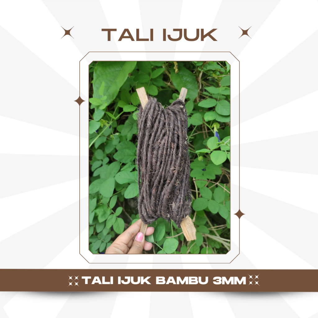 Tali Ijuk Bamboo 3MM Tali ijuk bambu tali untuk mengikat tanaman rambatan ikat bambu tali gazebo