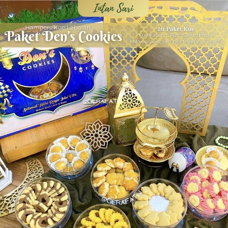 

PARCEL LEBARAN PAKET E KUE KERING DEN'S FREE KARTU UCAPAN