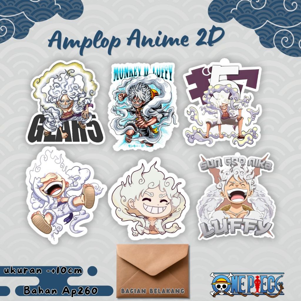 

(ISI 6) AMPLOP 2D ANIME ONE PIECE GEAR 5