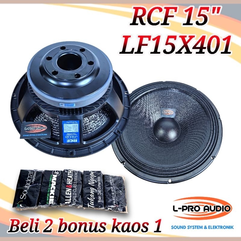 Speaker RCF 15in LF15X401 spul 4in 15X401 Beli 2 bonus kaos sound 1