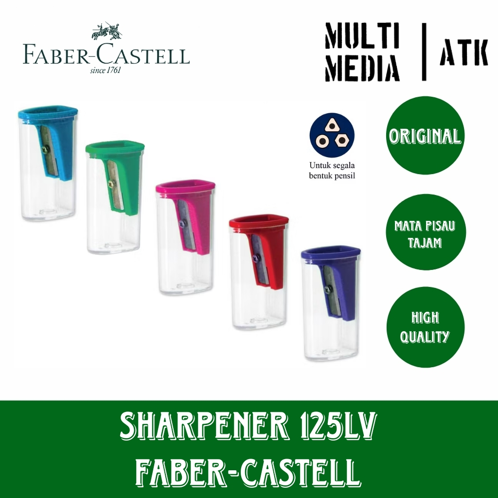 

RAUTAN PENSIL FABER-CASTELL / SHARPENER PENCIL 125LV / SERUTAN FABER CASTELL