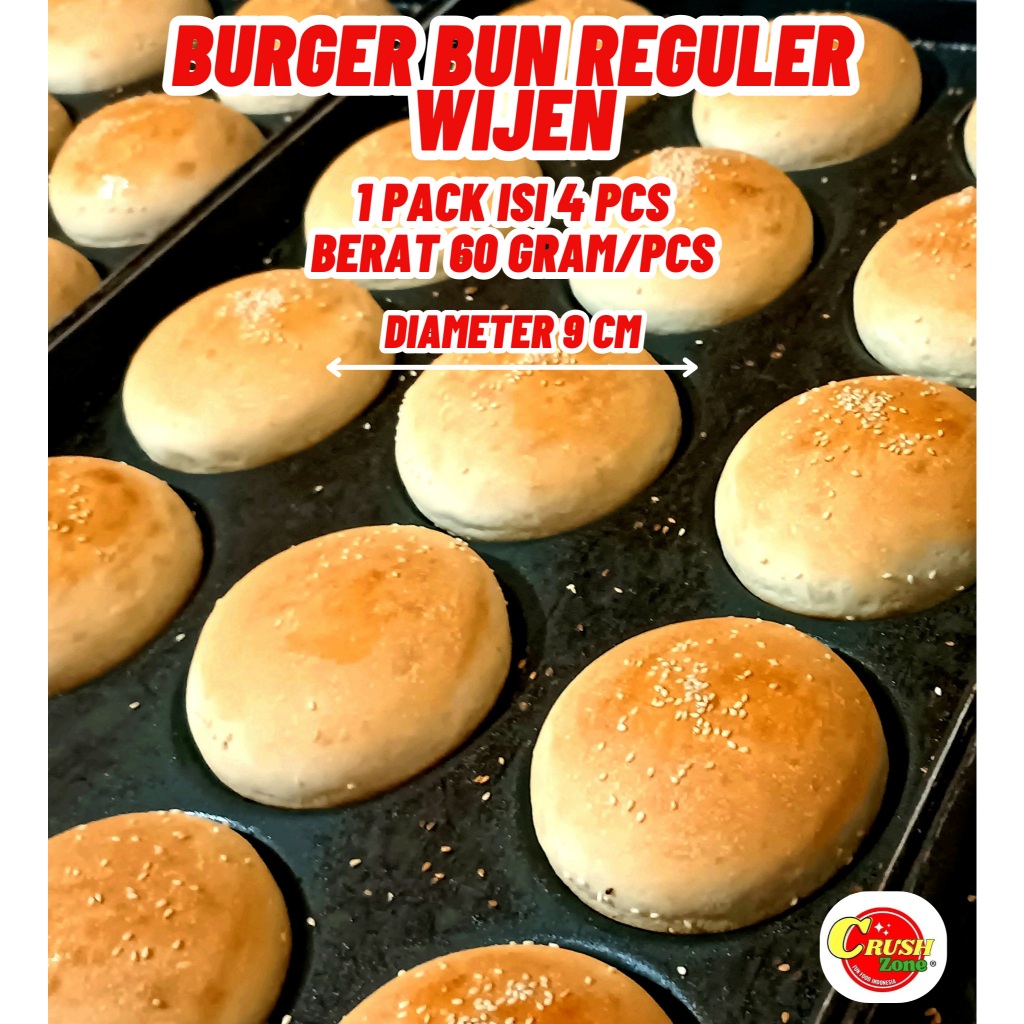 

Roti Burger Wijen Reguler isi 4 | Supplier UMKM