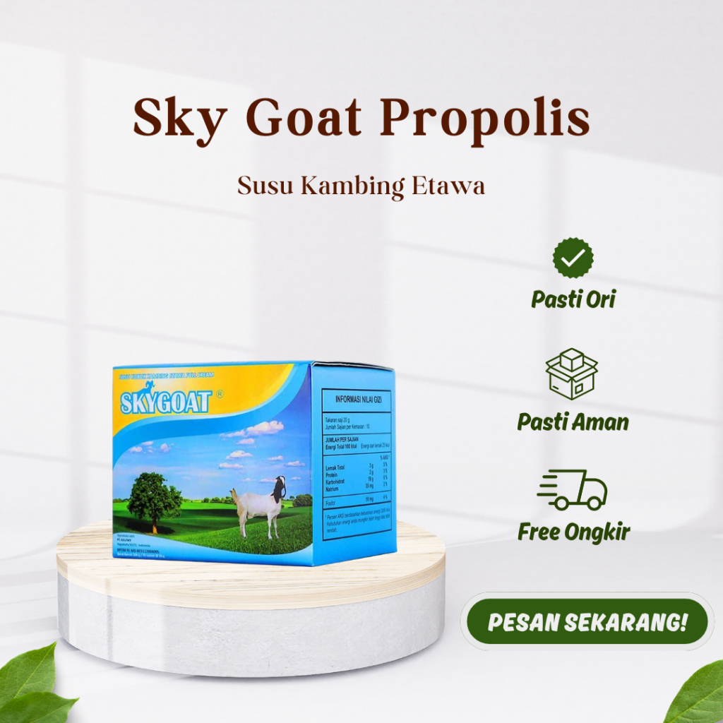 

Skygoat Original Kemasan Box 200gr (20gr x 10 Sachet) - Susu Kambing Etawa Sky Goat