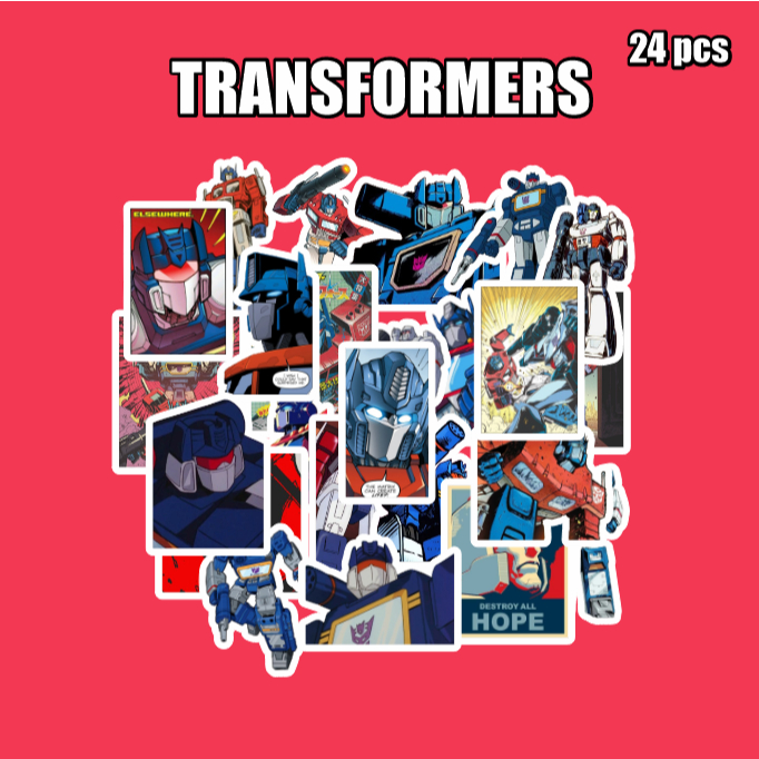 

Stiker Pack Transformers Animasi Retro Optimus Prime Kekinian Keren Aesthetic HP Laptop Tab Notebook Tumblr (24 pcs)