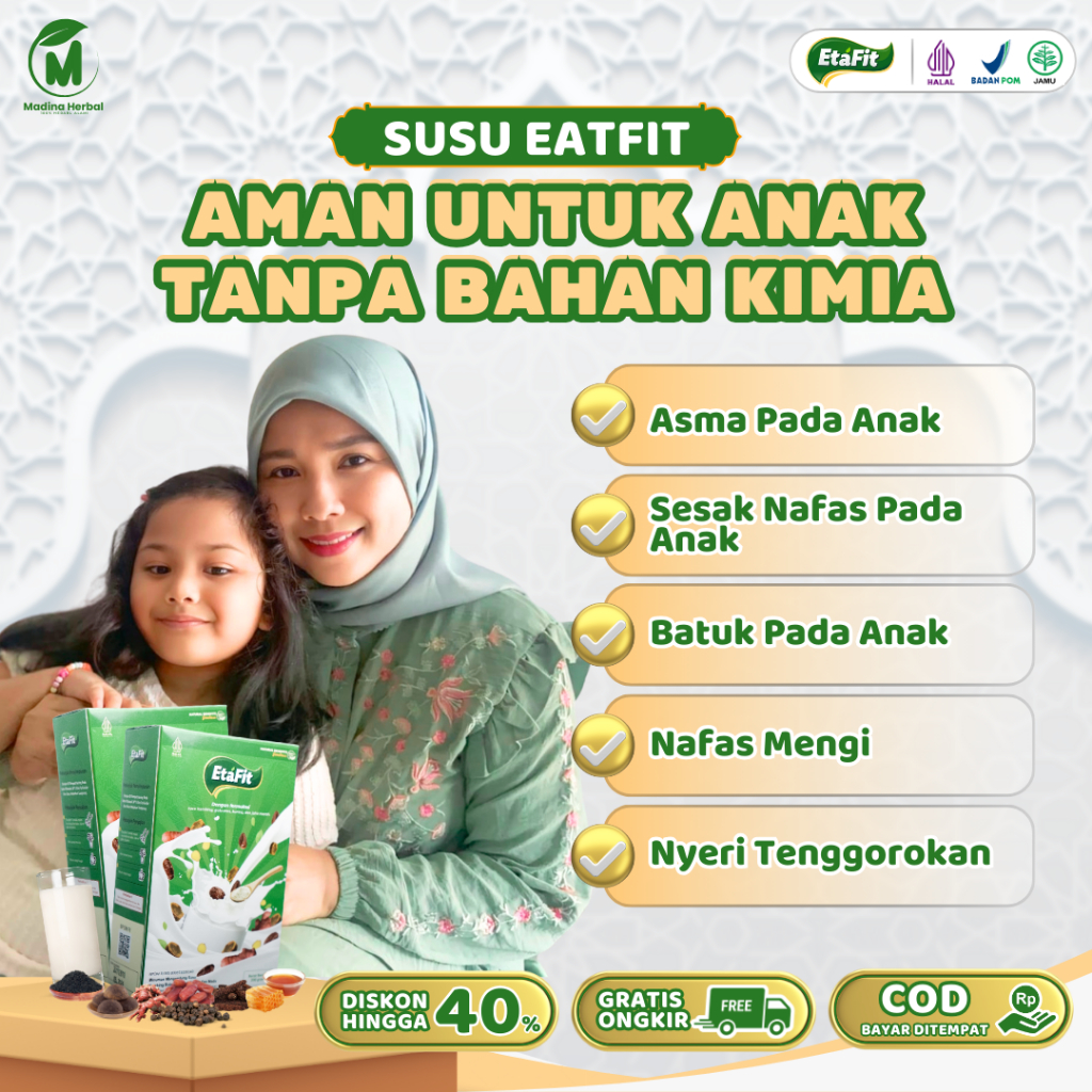 

ETAFIT - Solusi Sesak Nafas dan Batuk Anak - Susu Kambing Etawa Asli 100% Murni Original - Paket 1 Box