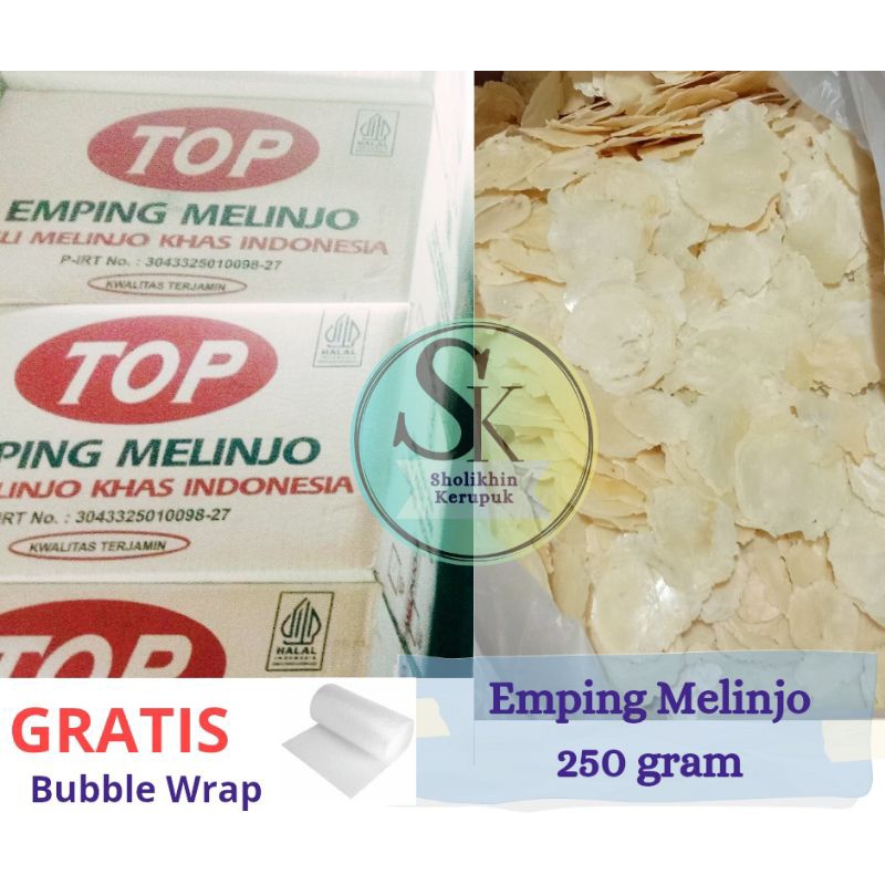 

Emping Melinjo Mentah Super 250 gram Top / Melinjo Kualitas Super Tipis (SP) Kualitas Terjamin / Kerupuk Emping Blinjo Melinjo Super Enak