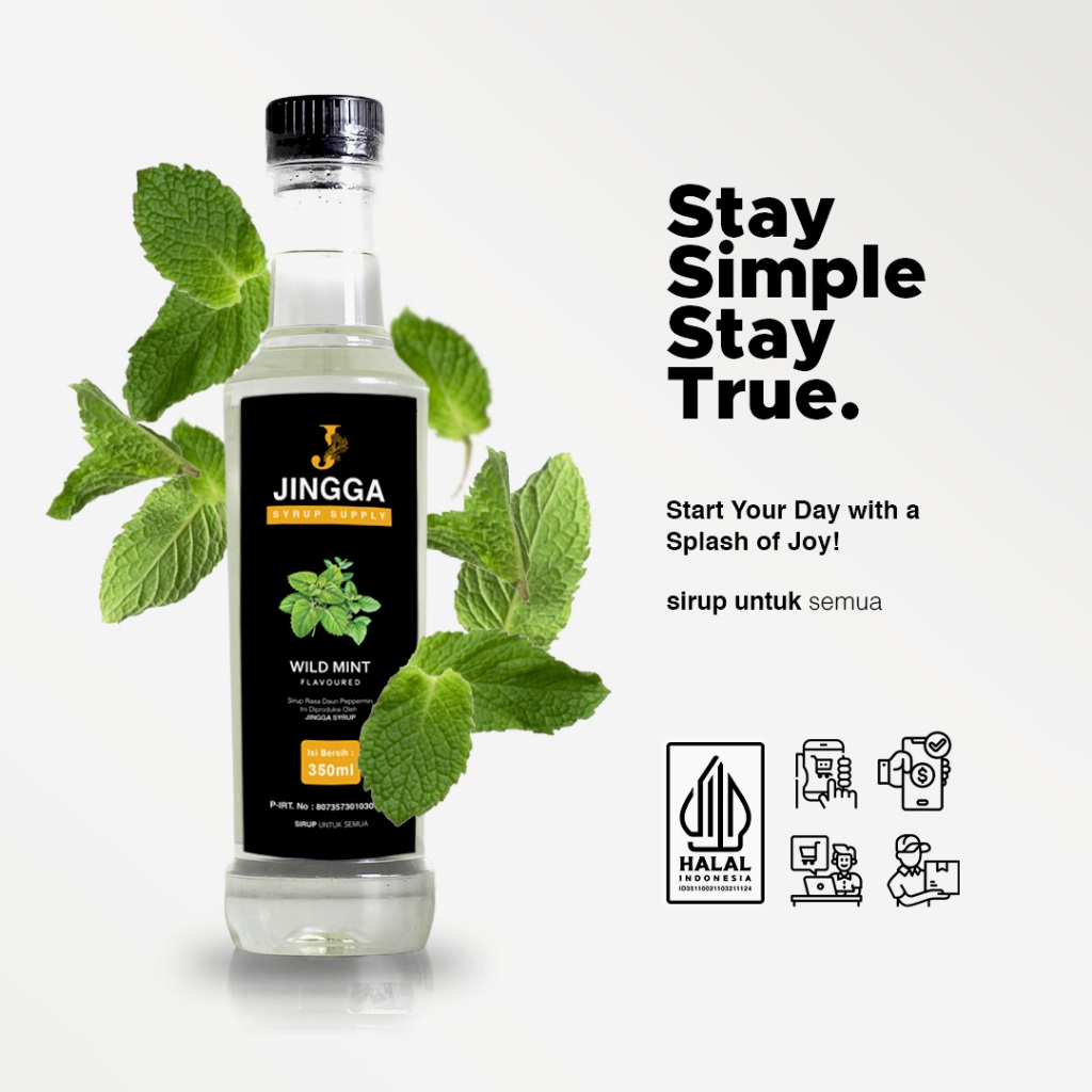 

JINGGA Wild Mint Syrup 350ml - Sirup Wild Mint untuk Kopi, Mocktail dan Cocktail