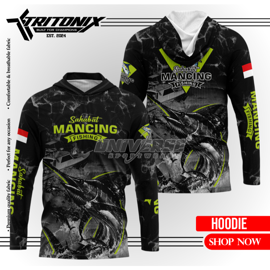TRITONIX Baju mancing Jersey mancing kaos mancing Fresh Water Motif Sahabat Mancing