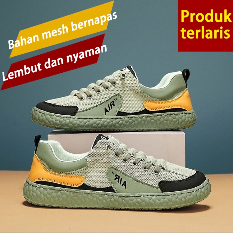 Sepatu santai gratis dalam kotak, untuk pria dan wanita, sepatu kain dengan motif, sepatu putih keci