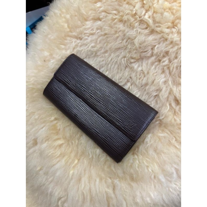prelove LV wallet epi leather brown