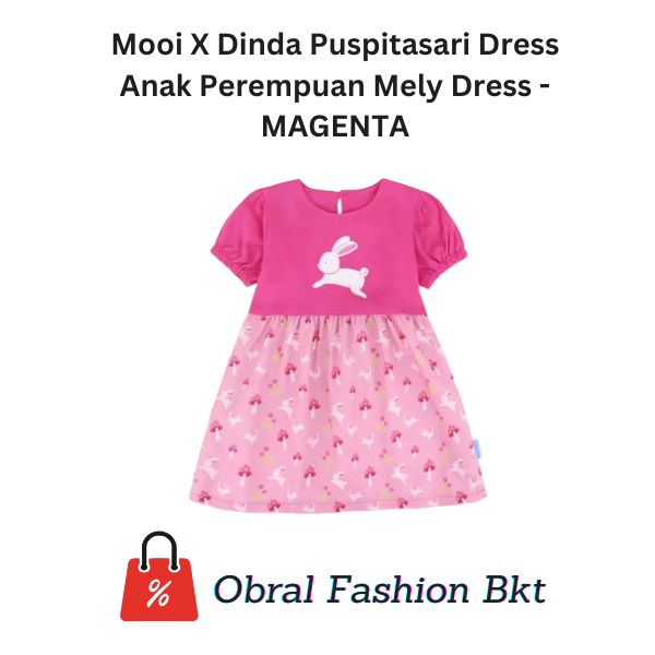 Dress Anak Perempuan Mely Dress - MAGENTA