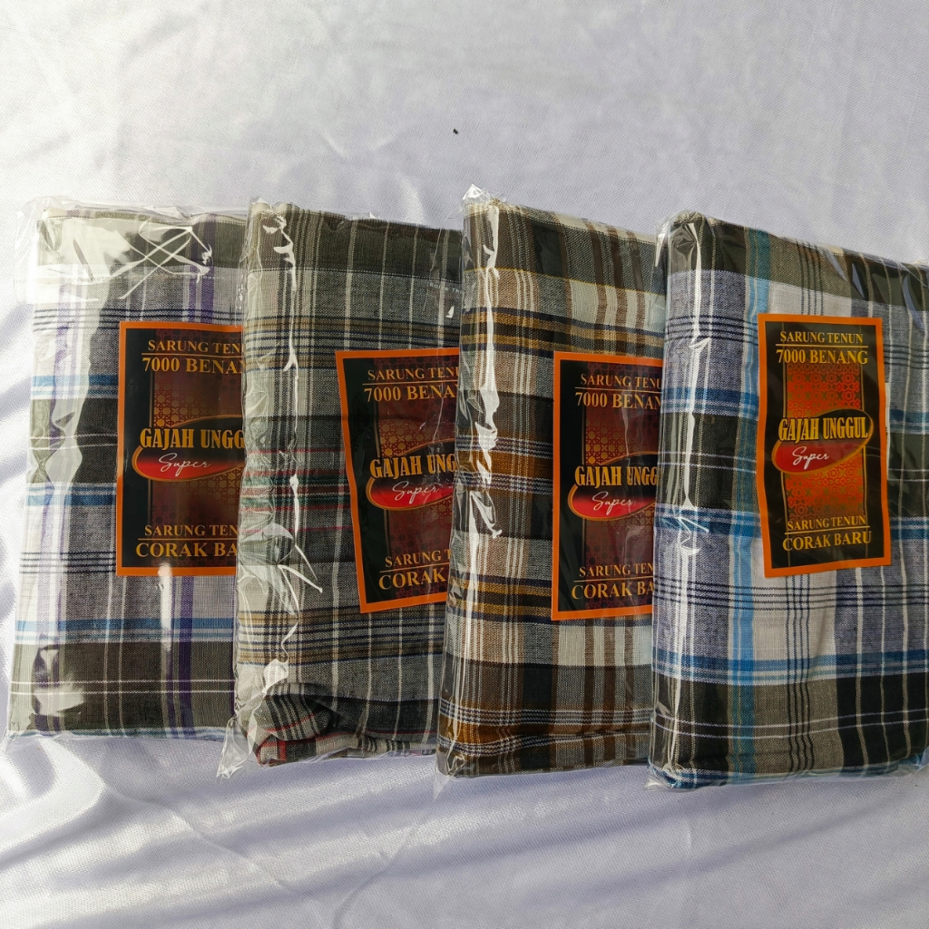 New Deals Gajah Unggul Super Saring Tenun 7000 Benang Sarung Gajah Unggul Tenun Doby 7000 Benang /