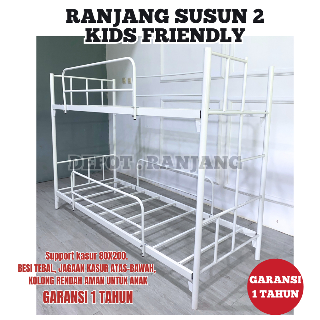 Ranjang Kasur Tingkat Anak Ranjang Susun Kids Friendly Ranjang Tingkat Besi