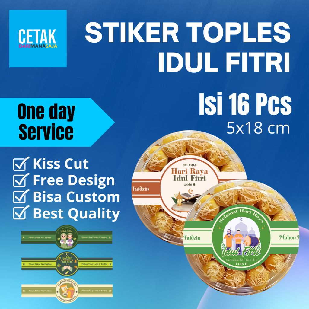 

Sticker Toples lebaran - stiker toples idul fitri - stiker toples kue lebaran - Hampers Idul Fitri