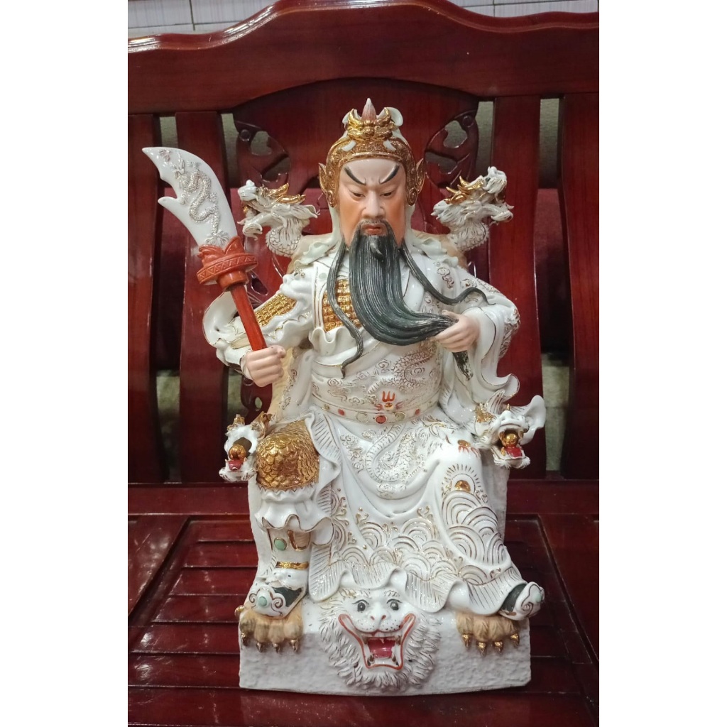 Rupang Patung Dewa Kwan Kong Guan Gong Kuan Kong - 18 inch - Keramik