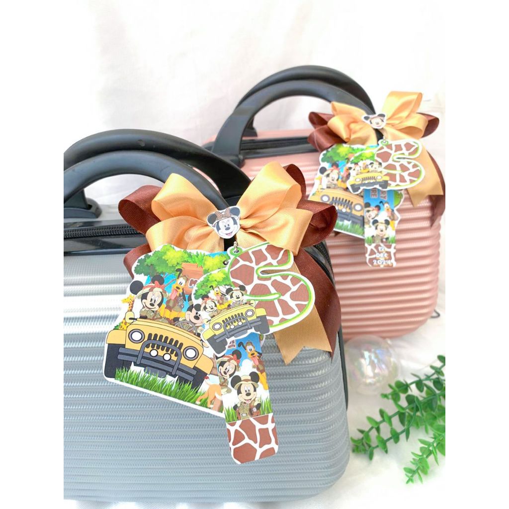 3 in 1 Mickey Safari Kartu Thank You Card Birthday / Kartu Ucapan Terima Kasih Ulang Tahun / Tag Car