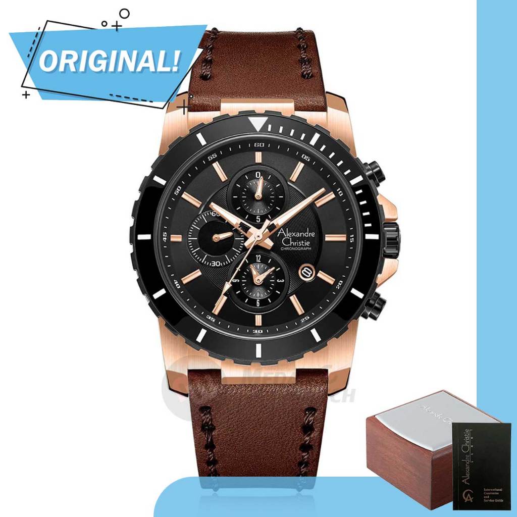 Jam Tangan Pria Analog Alexandre Christie 6141MC AC6141 AC 6141 MC 6141 MCLBRBA Original Garansi Res
