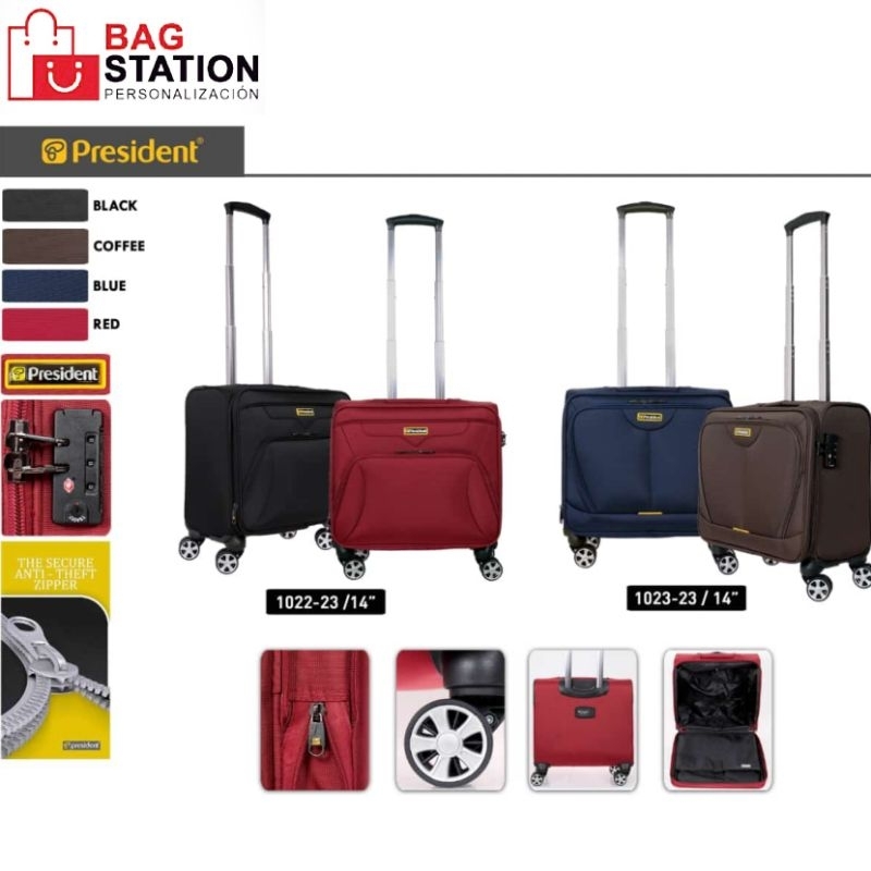 TAS KOPER CABIN PRESIDENT 14 IN ORIGINAL 4 RODA SELETING TSA LOCK TAS PAKAIAN TAS BAJU TAS TRAVEL TA