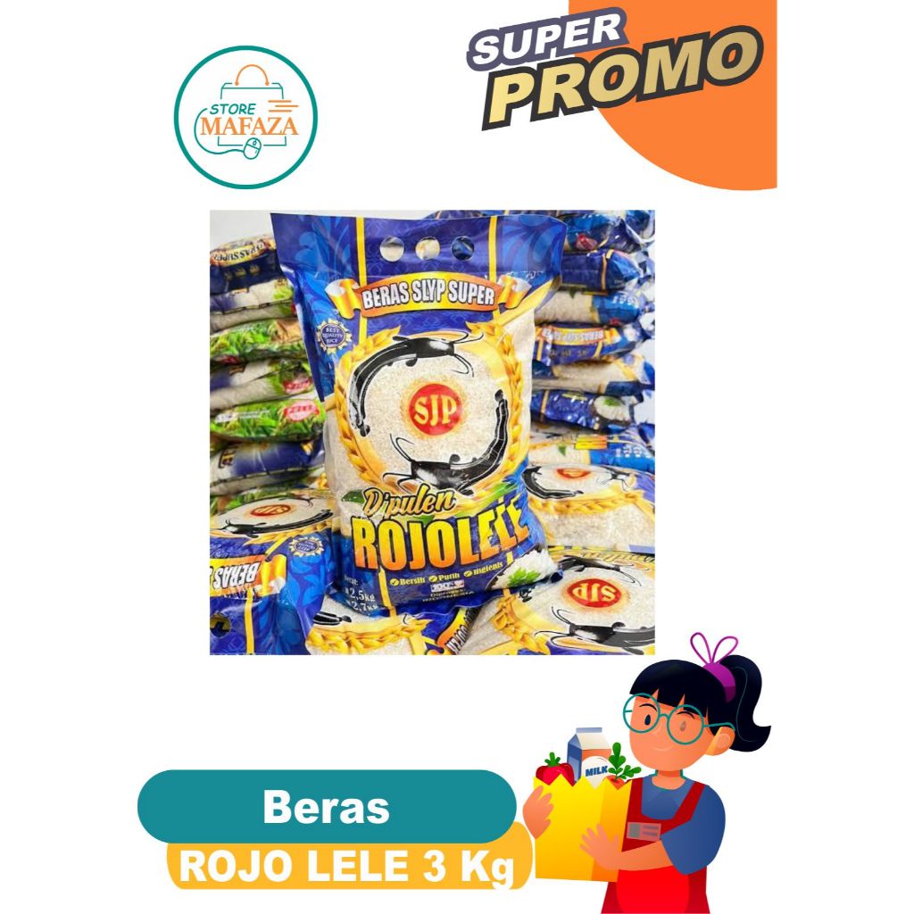 

ROJOLELE Beras Hemat 3 Kg isi 7 Pcs Promo