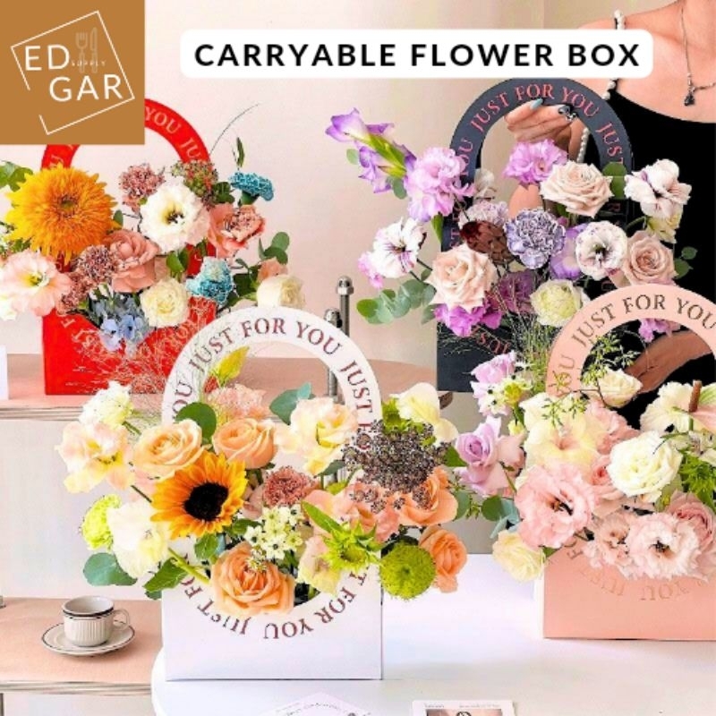 

Carryable flower box (JUST FOR YOU) premium / box karangan bunga korean estetik / box flower bouquet aesthetic