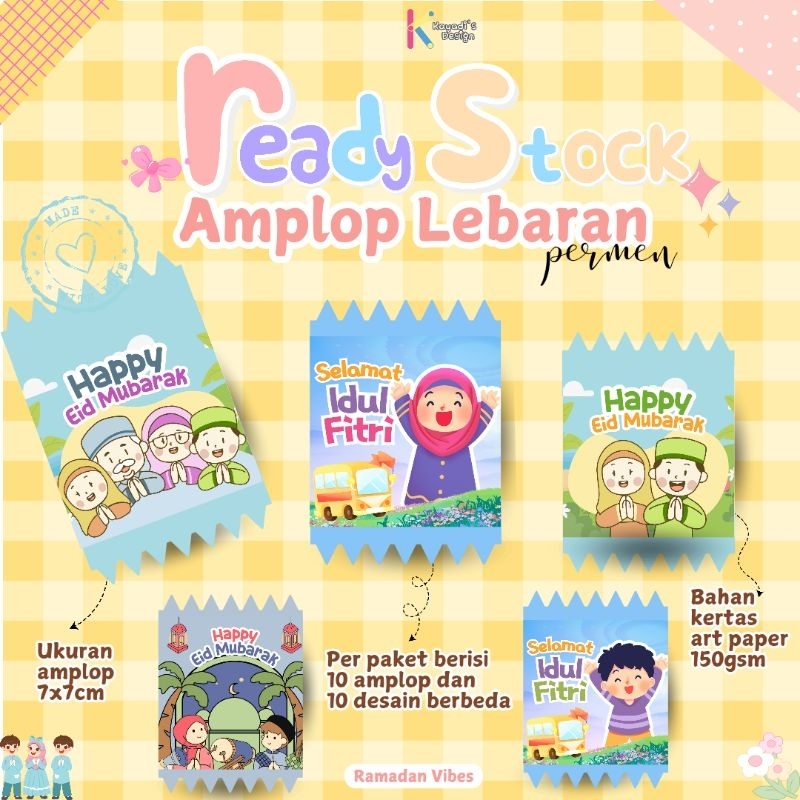 

Amplop Lebaran Bentuk Permen (10amplop)