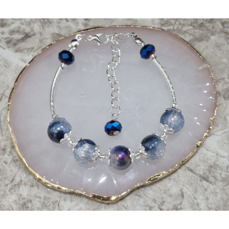 Marigold Gelang Rantai Manik Kristal Glass Beads