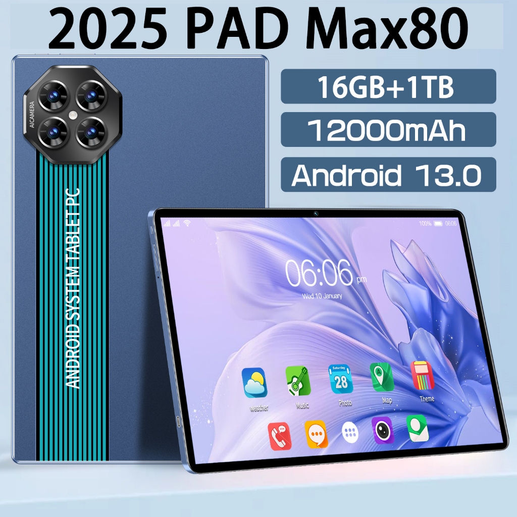 [Bisa COD] Tablet Max80 PC Asli Baru Tab 11.6inch  16GB+1024GB Tablet Android 11.6inch Layar Full Sc