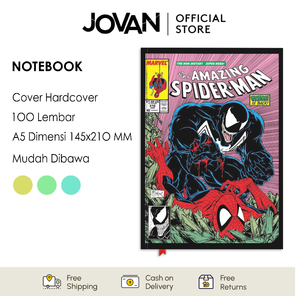 

Notebook Hardcover Custom Spider-Man 15 Buku Tulis Catatan Note Agenda Planner Jurnal Diary Notebook Anime