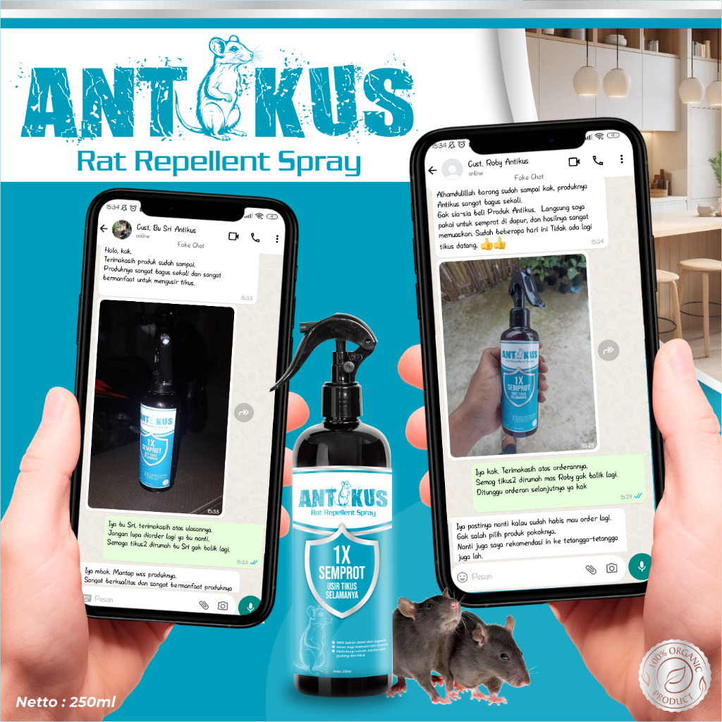 ANTIKUS Semprotan Pengusir Tikus