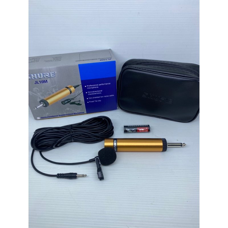 Mic jepit clip on kabel shure JL10M JL-10M JL 10M mik klip headset mic jepit kancing microphone clip