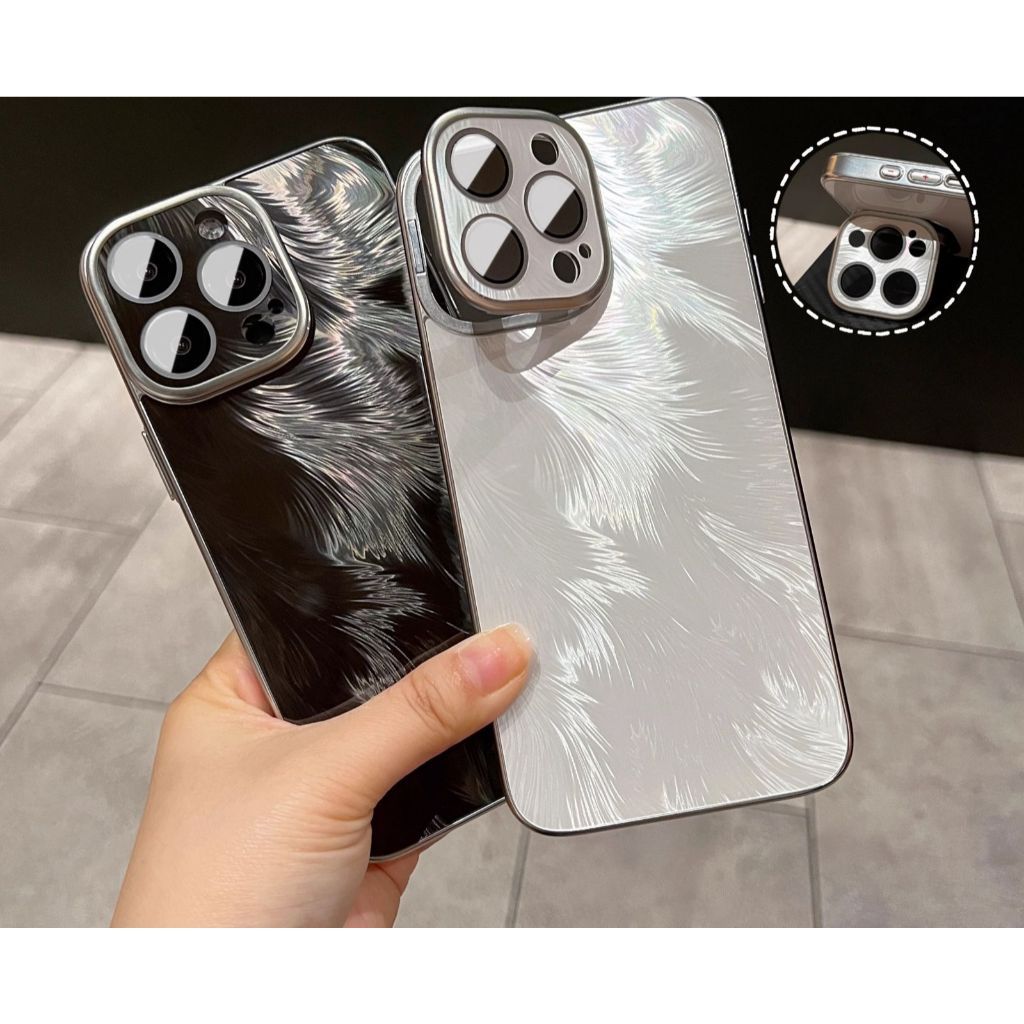 Casing TDJ37 Standing untuk iPhone 13 14 15 Pro Max Smartphone Case