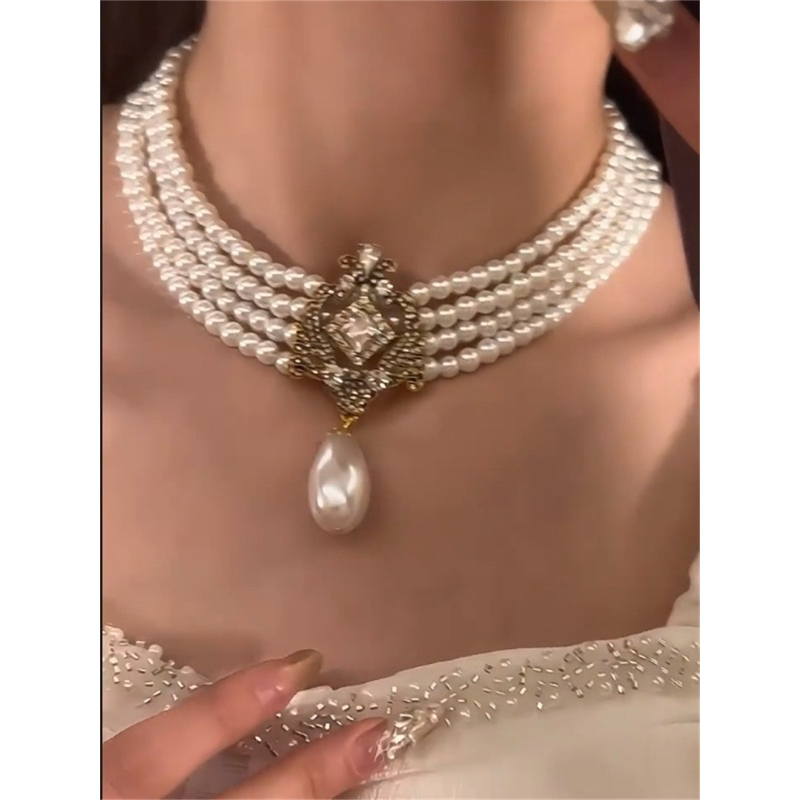 Kalung vintage,kalung victoria,vintage regency pearl