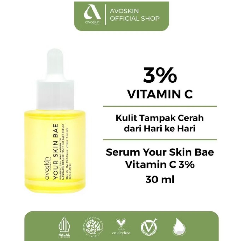 Avoskin Your Skin Bae Vitamin C 3% + Niacinamide 2% Mandarin Orange Fruit Extract Serum / Avoskin Vi