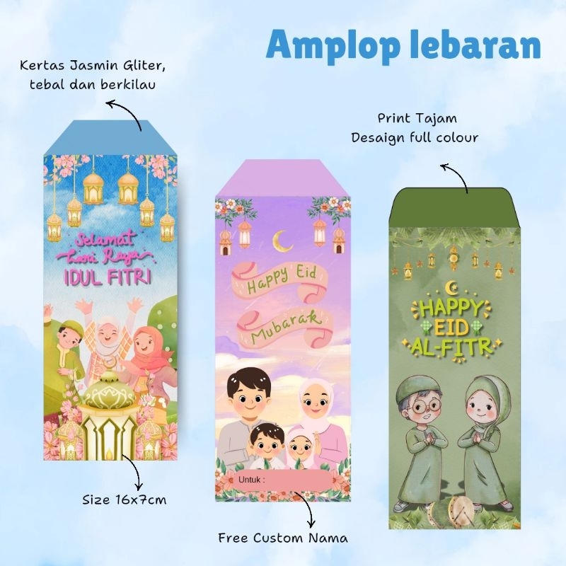 

( 20 pcs)Amplop Unik Lebaran Idul Fitri / Amplop Angpau Lebaran murah/ perpcs/eceran