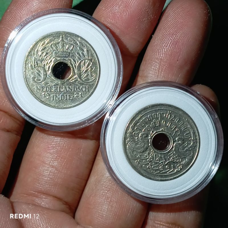 uang koin kuno 5 sen nikel era tahun 1920an bekas bersih asli