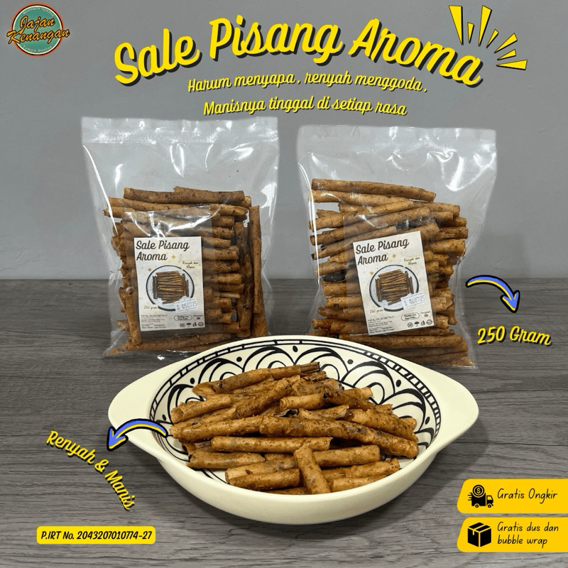 

Sale Pisang Aroma - Jajanan Renyah, Rasa Manis Memikat - Kemasan 250 Gram