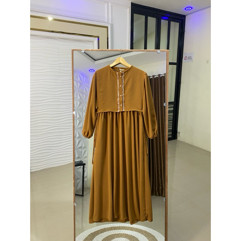 Ameera Dress Set Rompi Gamis Rompi Remaja Kekinian - Dress Rompi Wanita Terbaru Gamis Outer Dewasa