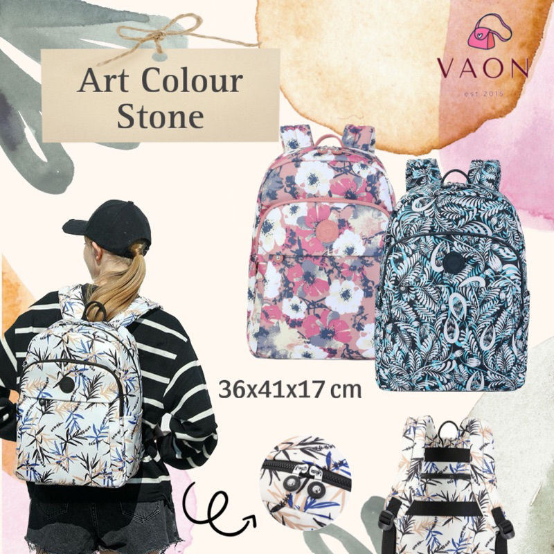 TAS RANSEL JUMBO SUPER BESAR LARGE EXTRA BACKPACK IMPORT WANITA CEWEK ART COLOUR STONE