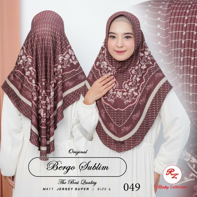 JILBAB INSTAN SUBLIM PRINTING JERSEY BY RIZKY COLLECTION