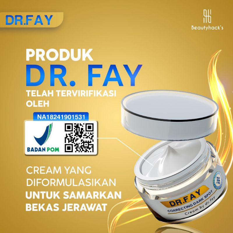 DR FAY CREAM ORIGINAL PENGHILANG BOPENG FLEK HITAM JERAWAT & BEKAS JERAWAT AMAN BPOM ( DR FAY )