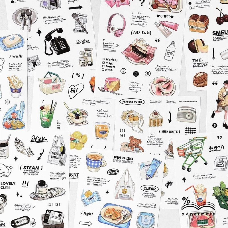 

[yaestage] 2Pcs COFFEE STICKER WEEKEND Sticker Jurnal