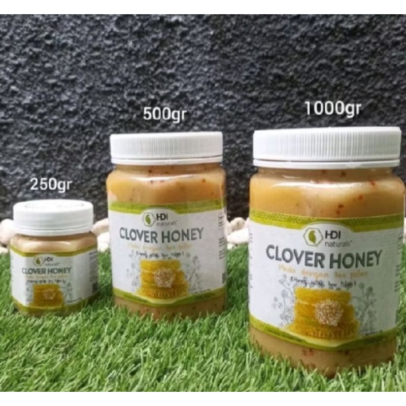

clover honey 1kg,500gr,250gr exp 2026 segel free sendok kayu