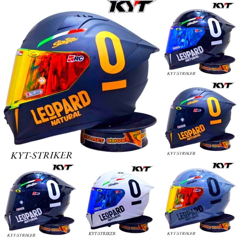 Helm KYT Striker Leopard paket ganteng 100% original KYT